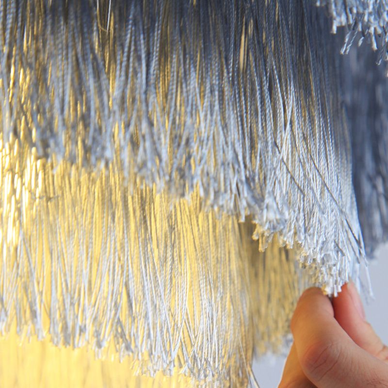 Kreisförmige Stoff hängende Lichter moderner Stil 1-Licht-Anhänger Lampenleuchten