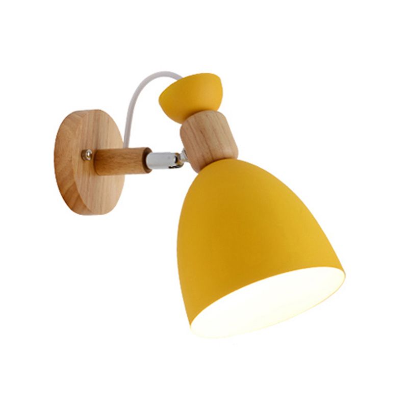 Modern Wooden Wall Sconce Light Creative Geometric Wall Light Fixture for Bedroom
