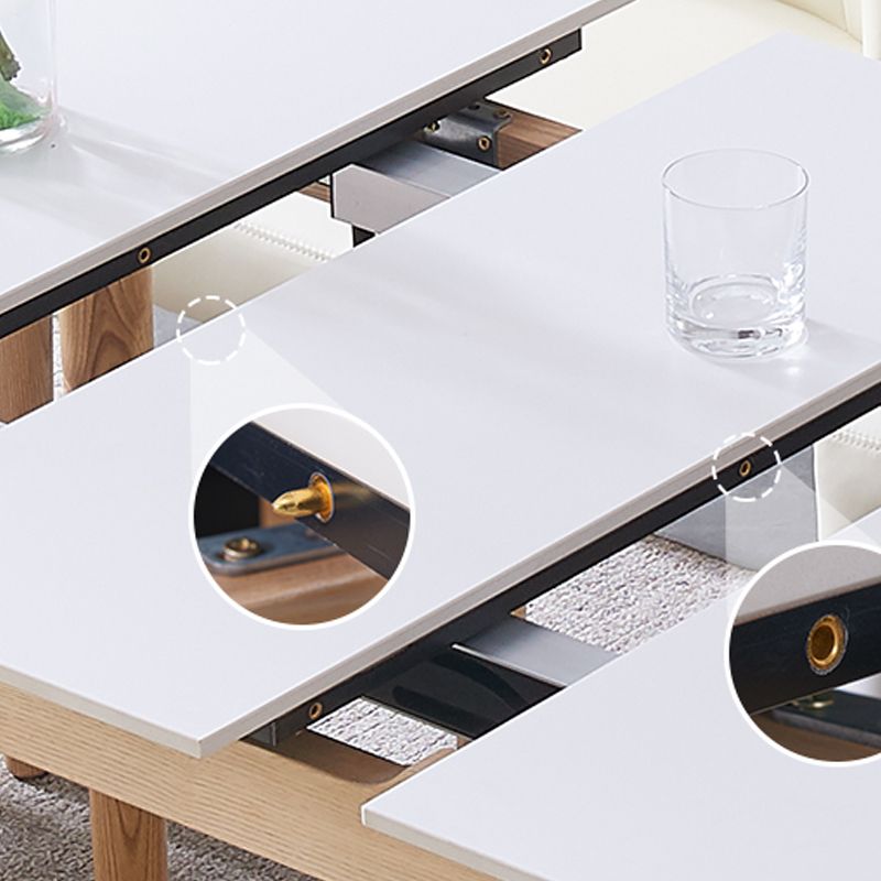 Simplicity Extendable Dining Table Home Sintered Stone Fixed Desk