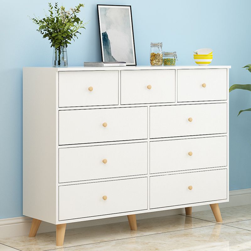 Contemporary 35.43" Tall Wooden Chest, Rectangle Accent Chest with Drawers