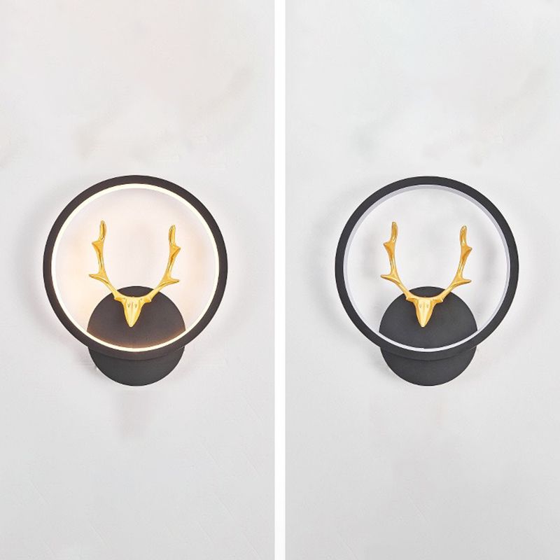 Contemporary Style Geometric Wall Mounted Lamps Metal 1 Light Wall Sconces