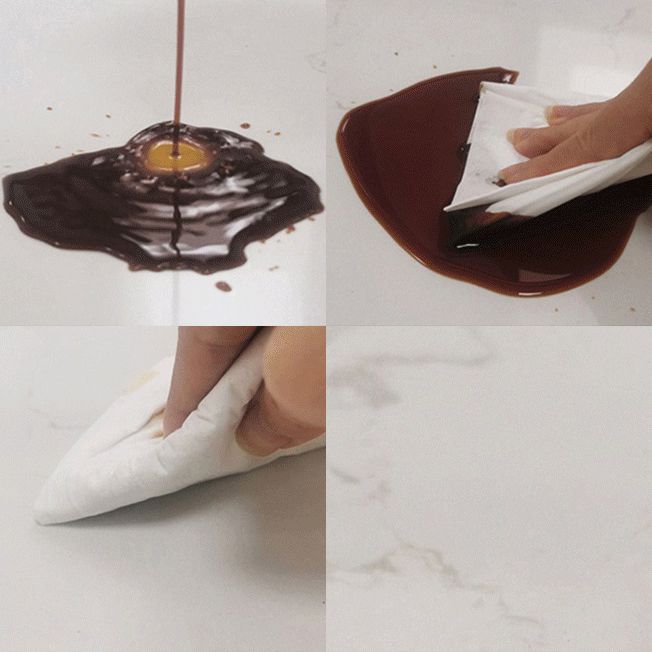 Stone Top Dining Table Contemporary Rectangle Table with Double Pedestal Base