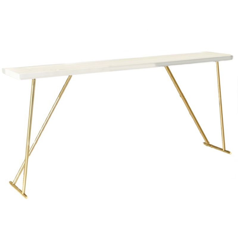 Glam Bar-height Table with Gold Base 41.3-inch Height Table Top Bar Table