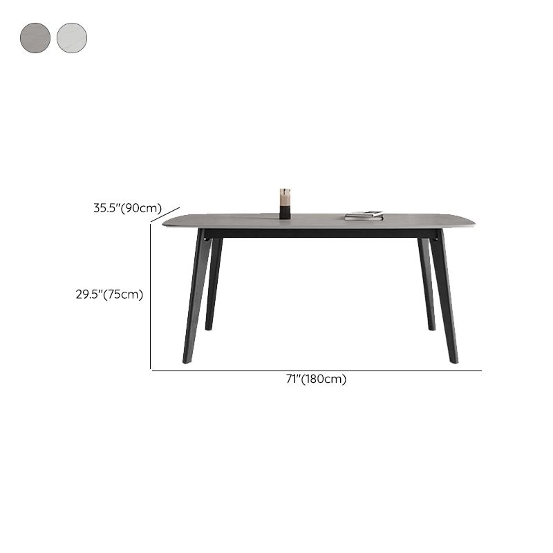 Home Dinner Room Kitchen Table Black Frame Contemporary Dining Table