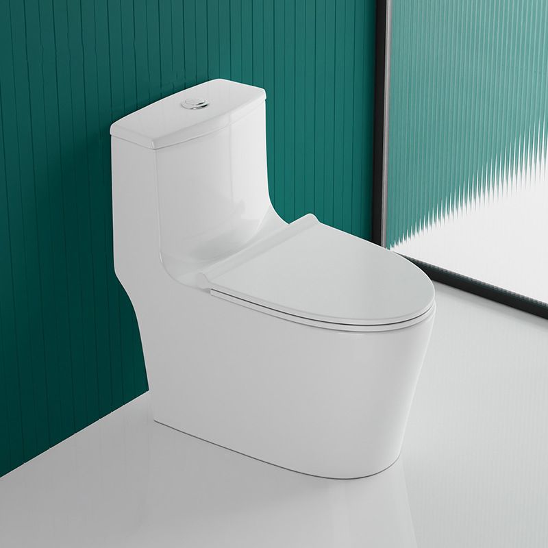 Traditional One Piece Toilet Floor Mounted White Toilet Bowl for Washroom