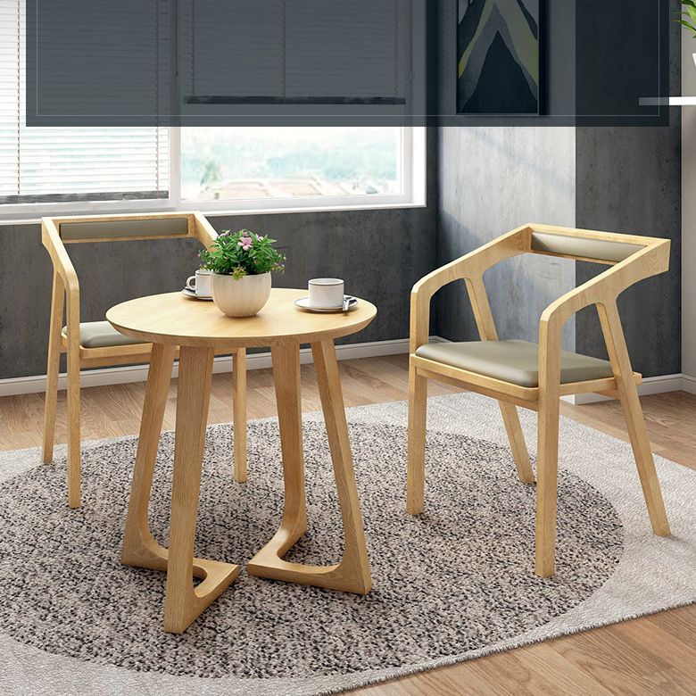 Light Wood Finish Dining Table with Wooden Chairs 1/2/3/4 Pieces Modern Dinette Set