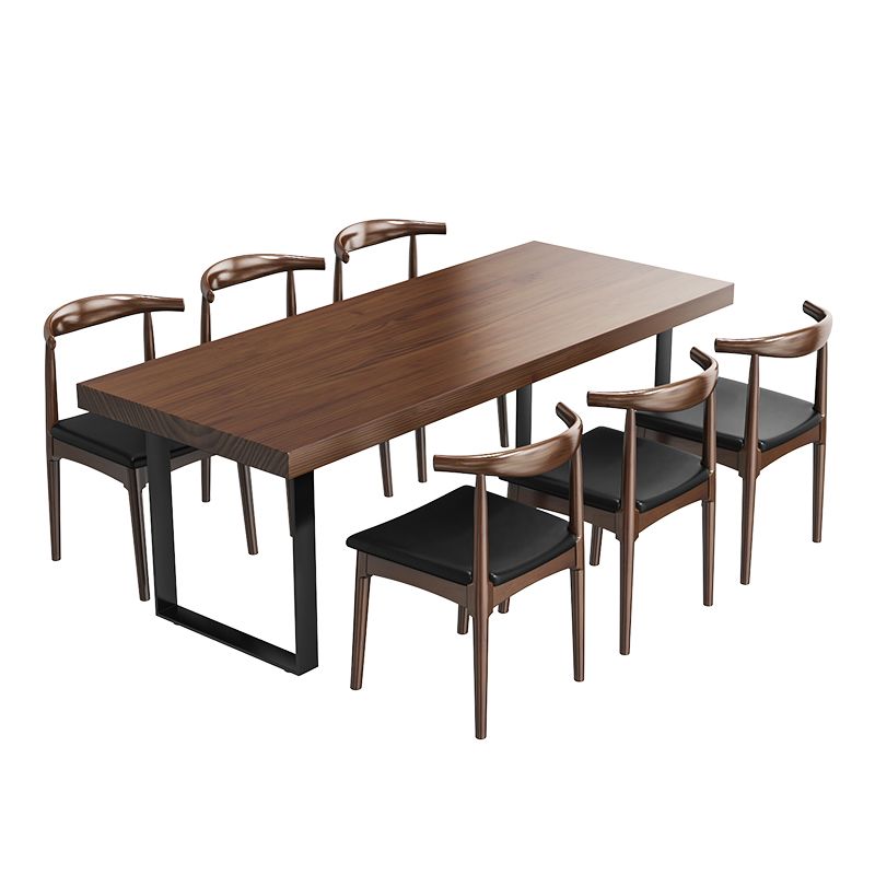Industrial Rectangle Wood Dining Table 1/3/5/7 Pieces Dining Set for Dining Room