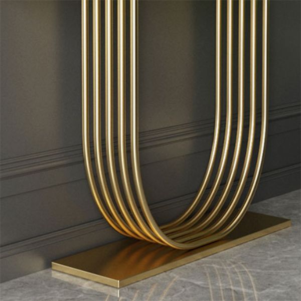 Glam Marble Console Table Rectangle Console Accent Table for Hall