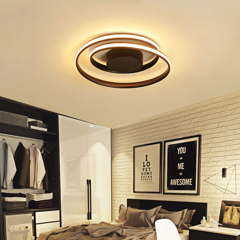Moderne Minimalistische Indoor LED Plafondlamp Aluminium Lineaire Flush Mount met Silicone Shade