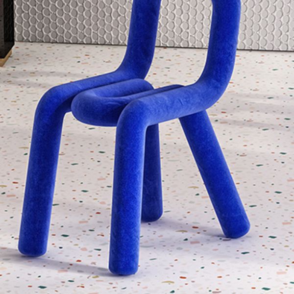 Modern Style Upholstered Dining Chair Open Back Dining Side Chair