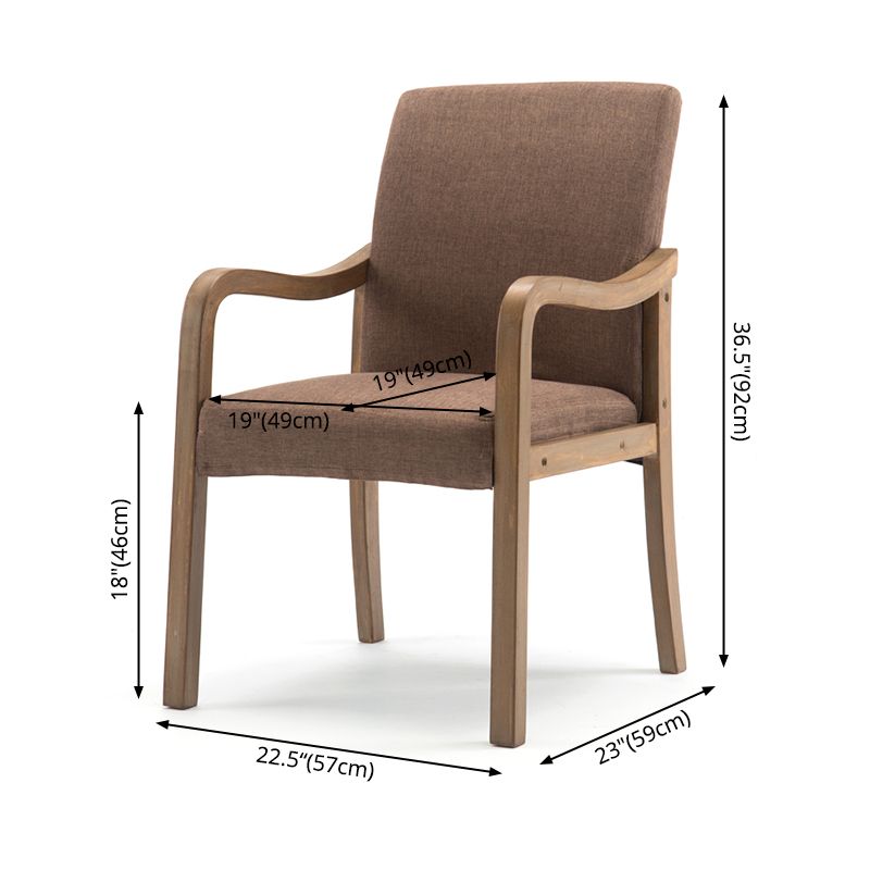 Chaise de salle à manger en bois rembourrée à dossier solide de fauteuil de maison contemporaine