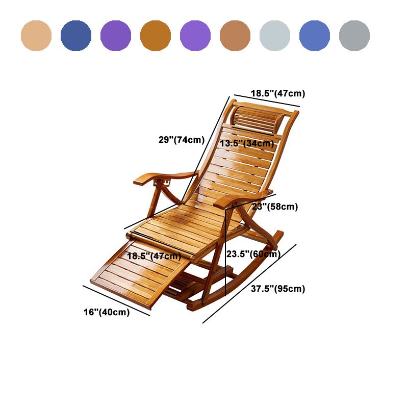 Modern Rocking Chair Bamboo Rocker Chair with Removable Cushions