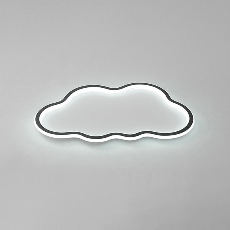 Moderna plafoniera a nuvola in alluminio con montaggio a incasso a LED con paralume in silicone