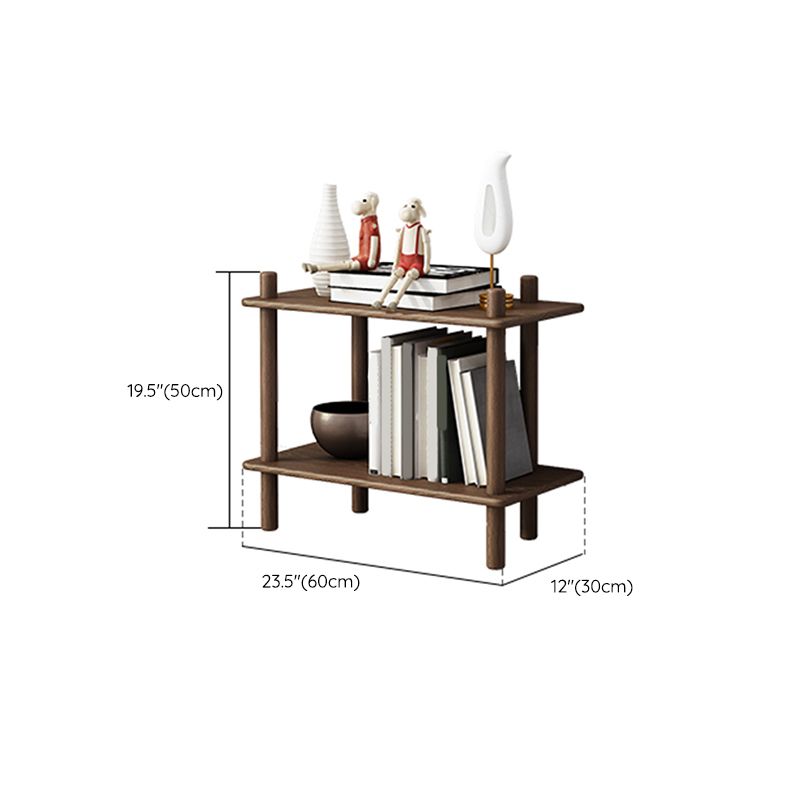 Scandinavian Open Back Wood Shelf Bookcase with Shelves for Home Office