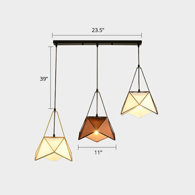 3 teste Filo Filo Cluster Luce a sospensione Nordic Metal Appedful Light per sala da pranzo
