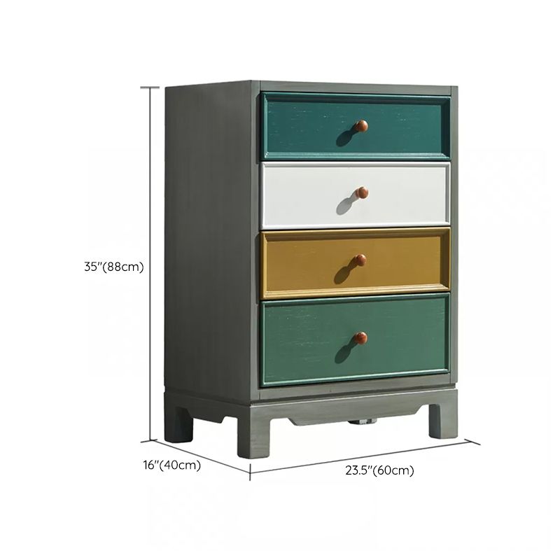 American Traditional Storage Chest Dresser Vertical Wooden Storage Che