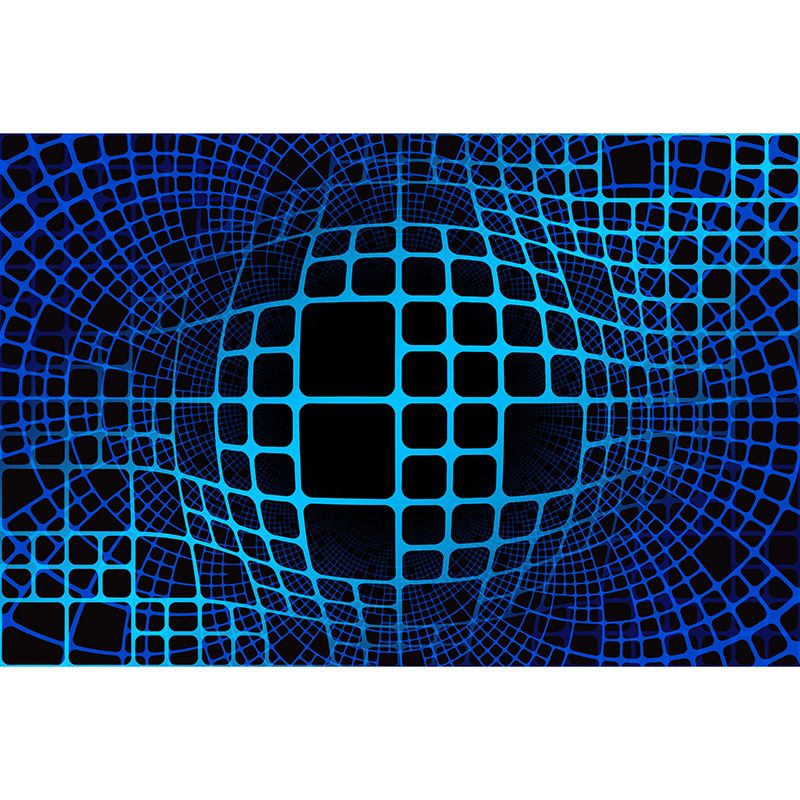 Geometry Mural Wallpaper Personalized Size Wall Covering for Study Room