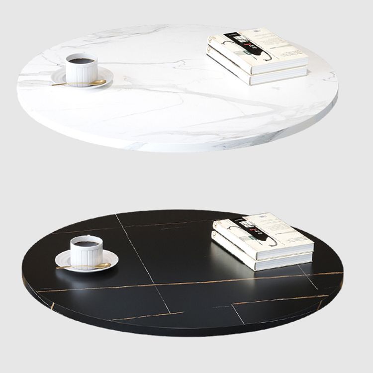 Round Dining Room Table Luxury Pedestal Base Desk of Sintered Stone