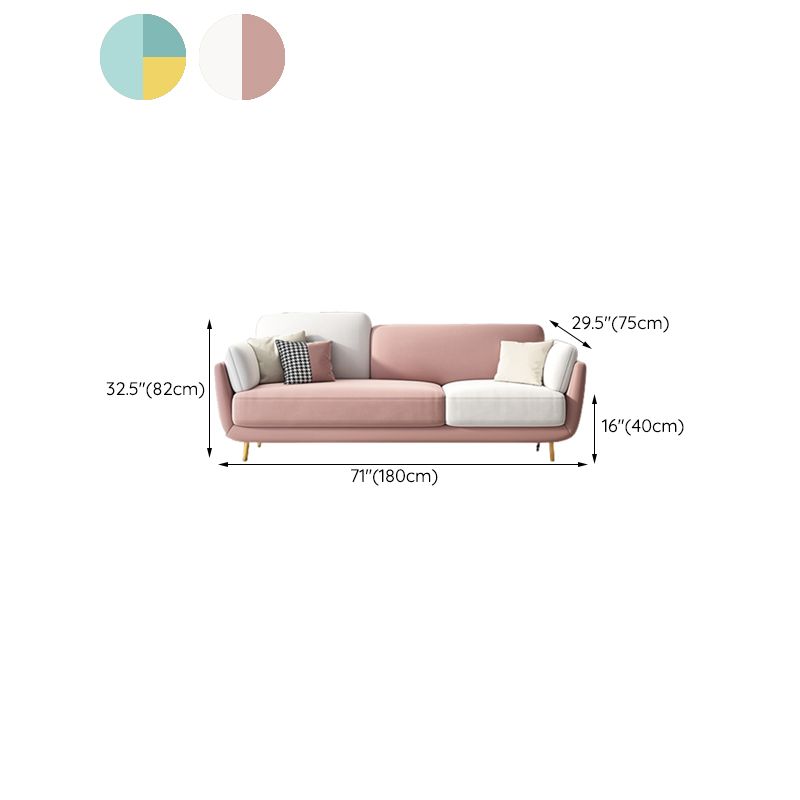 Scandinavian Hair Pin Legs Sofa Pillow Top Arm Seating for Apartment
