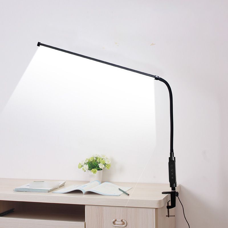 Modern Style Linear Nightstand Lamp Metal 1 Light Table Light for Study