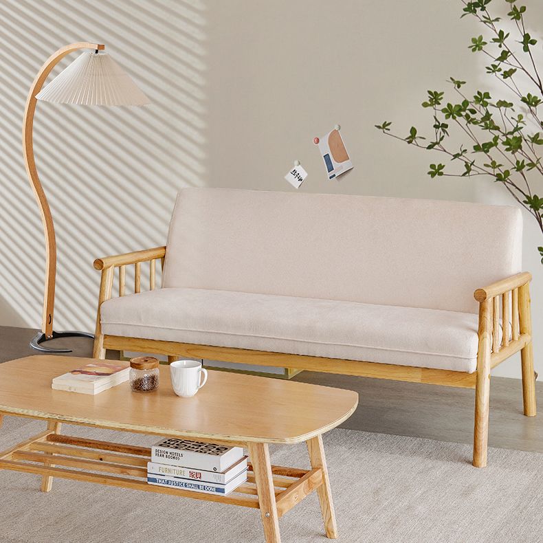 Contemporary Square Arm Sofa 31.49" High Linen Sofa with Tight Back