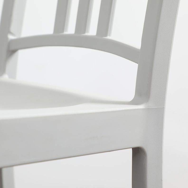 Contemporary Dining Plastic Side Armless Chair Open Back Dining Chair for Indoor
