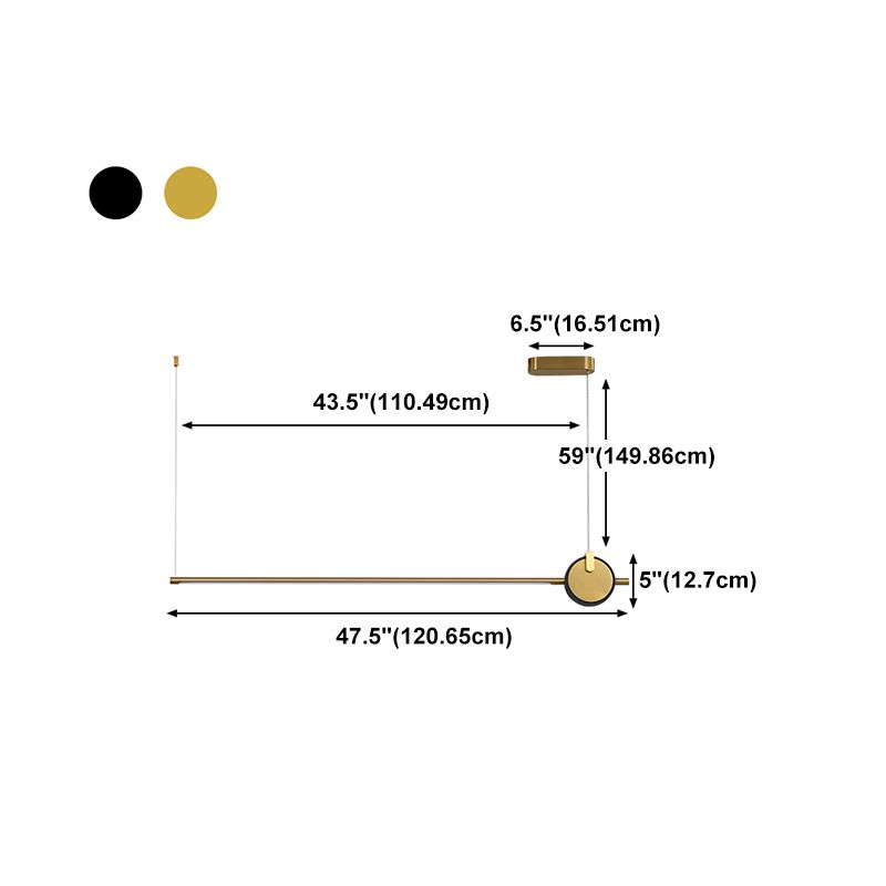 Éclairage d'éclairage à île moderne 1 Light Suspension LED de restaurant Light avec une teinte acrylique