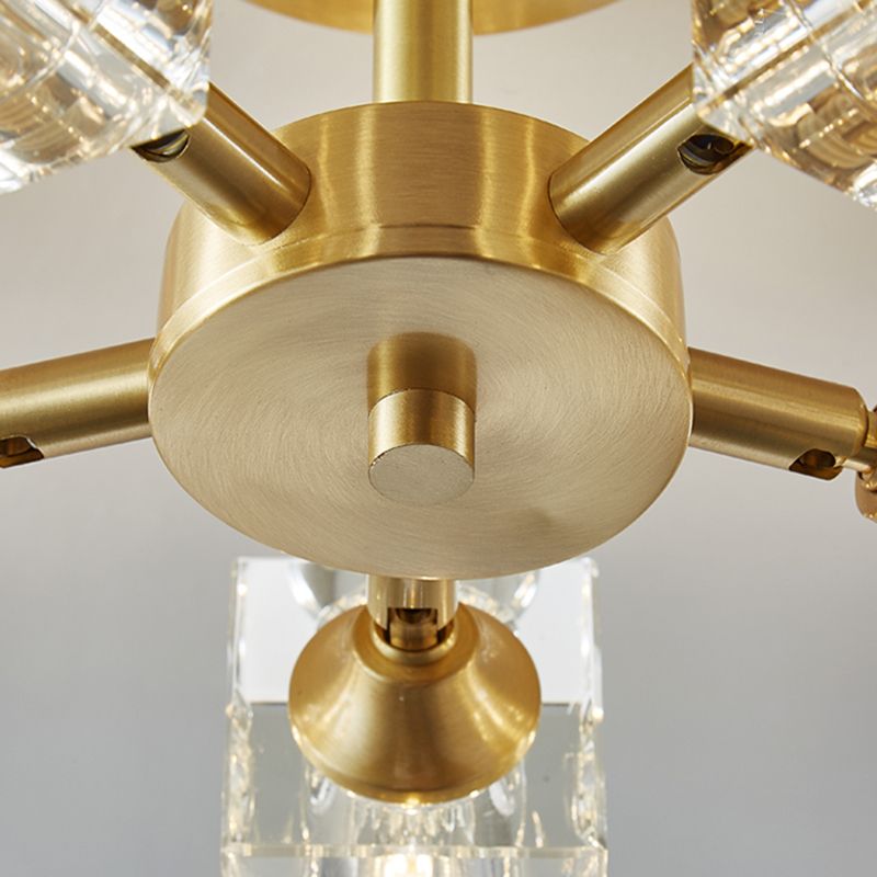 Colonial Style Geometry Ceiling Fixtures Metal Ceiling Flush Mount in Bronze