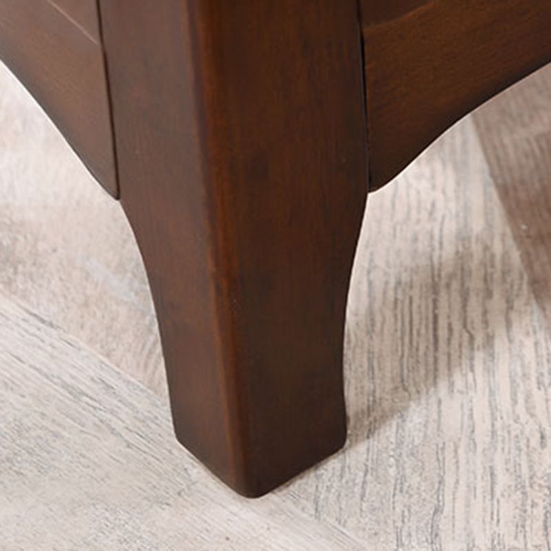 Modern Style Cocktail Table Rubber Wood Square Wood/walnut/black Coffee Table