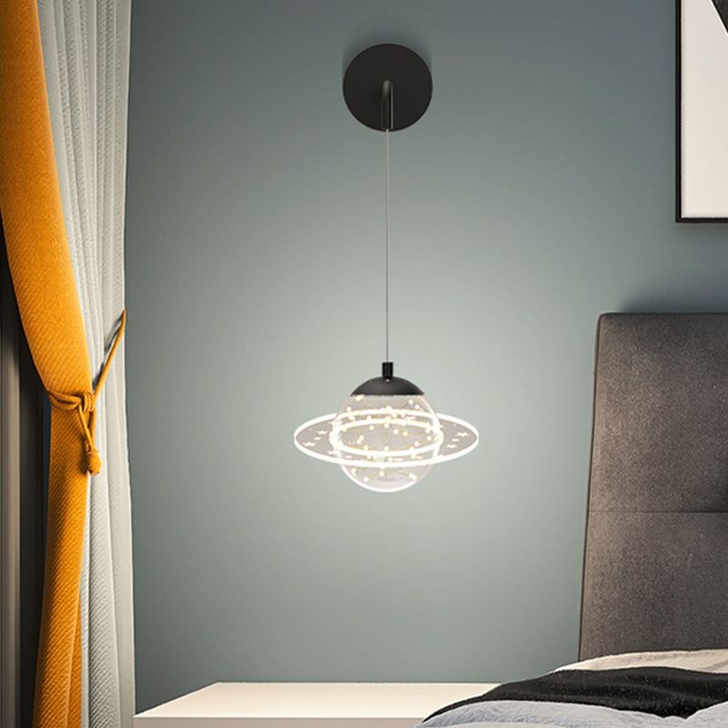 Ball Shape Glass Wall Light Modern Style Multi Lights Wall Mount Light