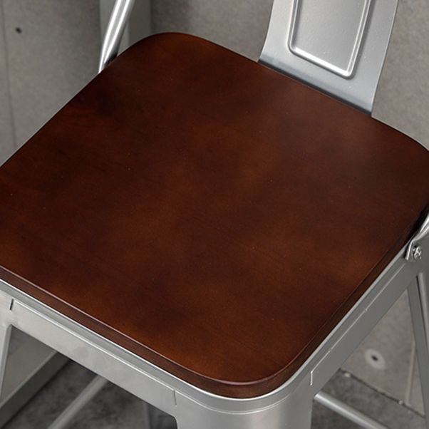 Barhocker aus Metall im industriellen Stil, quadratischer Sitz, Thekenhocker für die Küchenbar