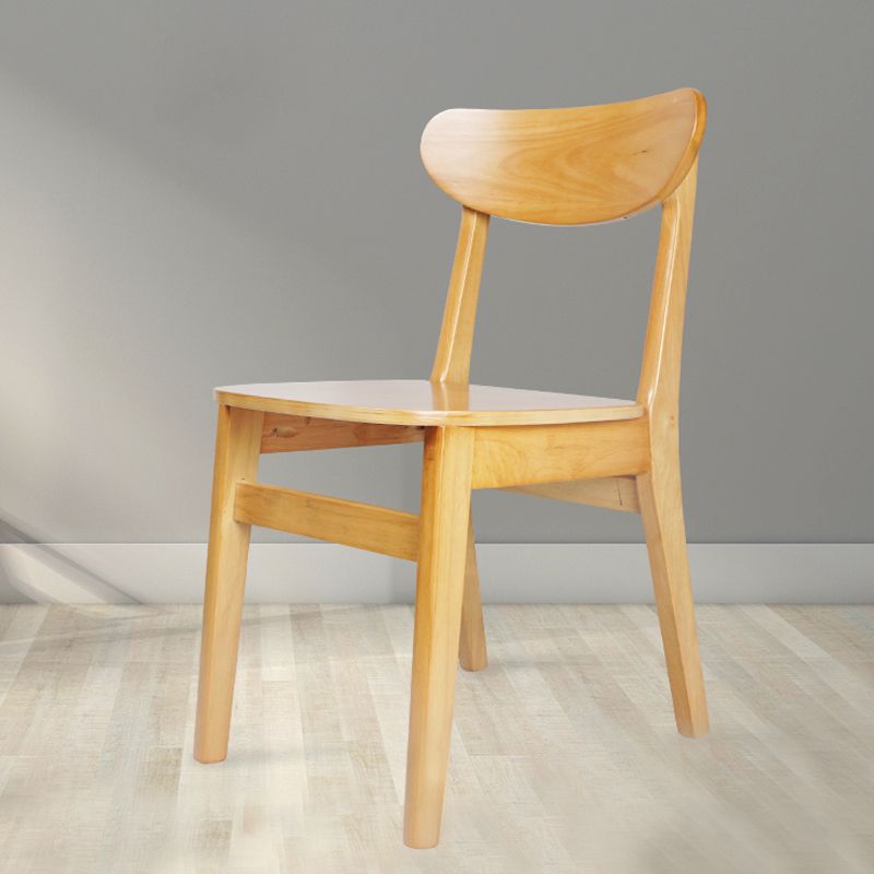 Silla de comedor de madera contemporánea, sin brazos, con respaldo abierto, para uso doméstico (juego de 2)