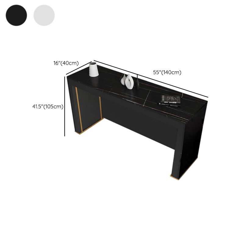 Sintered Stone Bistro Bar Table Rectangle Wooden Base Bar Table for Home