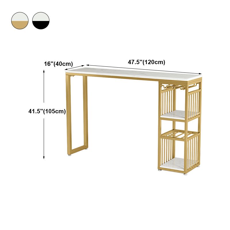 Tavolo da pranzo moderno rettangolo con barra con altezza della barra del tavolo da 42 pollici