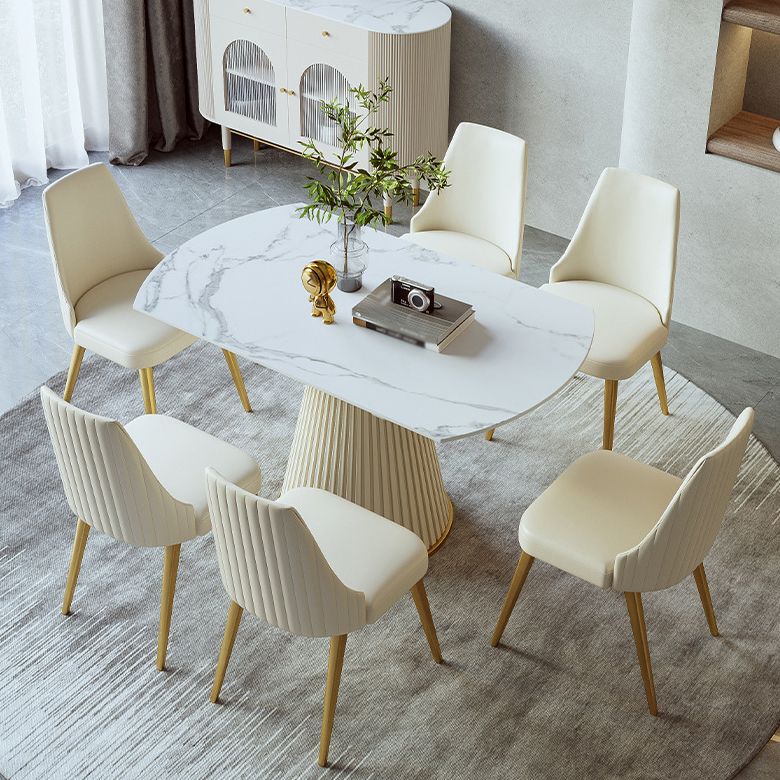 Nordic Style 1/4/5/7 Pieces Dining Sintered Stone Dining Table Set for Kitchen