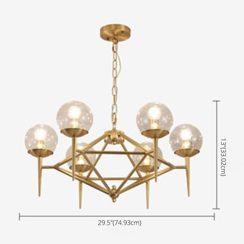 Postmodern Pyramid Suspended Lighting Fixture Metal Hanging Ceiling Fixture for Restaurant
