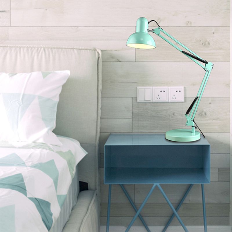 Dome ombra task desk desk modernismo stile metallo 1 camera da letto leggera in verde/rosso