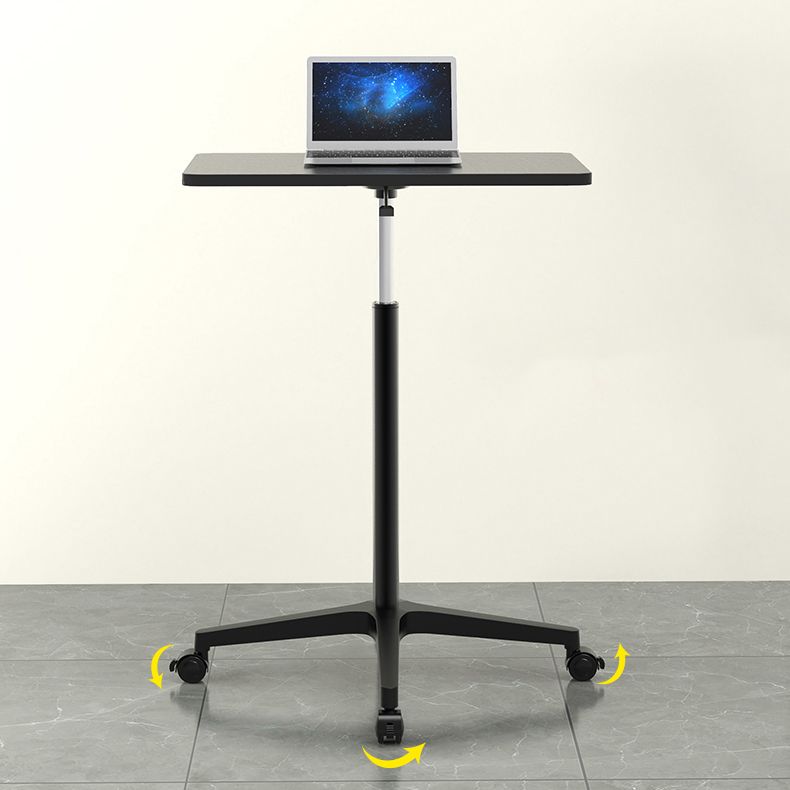 Modern Style Wooden Office Desk Rectangular Adjustable Desk with Caster Wheels