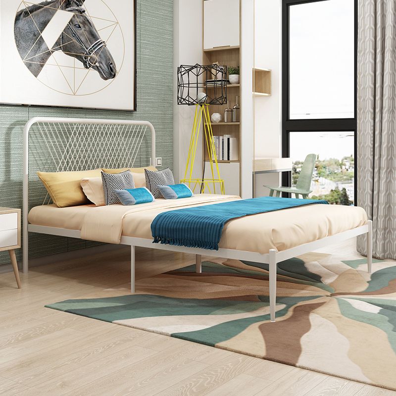 Minimalist Iron Open-Frame Bed Luxurious Metallic Princess Bed Frame