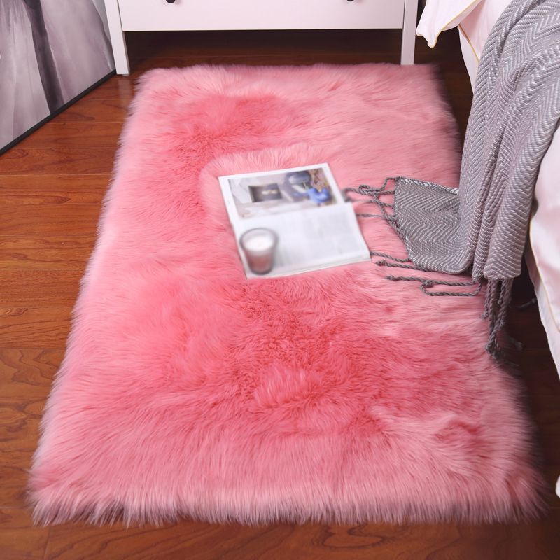 Contemporary Home Decoration Rug Plain Shag Indoor Carpet Polyester Stain Resistant Area Rug