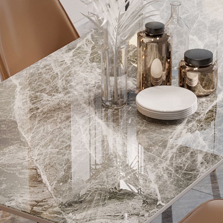 Rectangle Dining Table Set 1/2/5/7 Pieces Modern Indoor Dinette Set in Grey