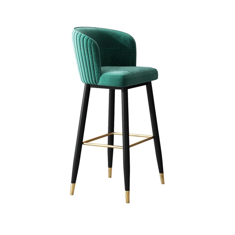 Glam Backrest Bar Stool Upholstered Counter Stool for Bristol