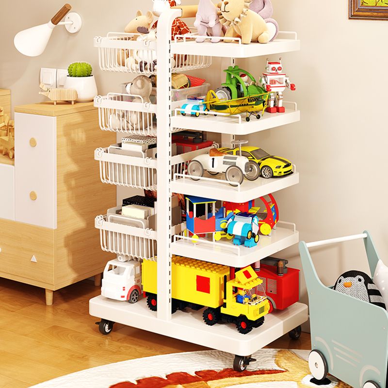 Contemporary Open Back Bookshelf Metal Vertical Bookcase for Office