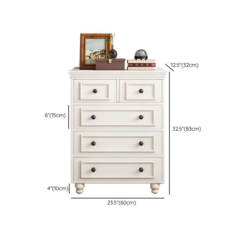Contemporary Rectangle Chest/Cabinet with Drawers in Rubberwood