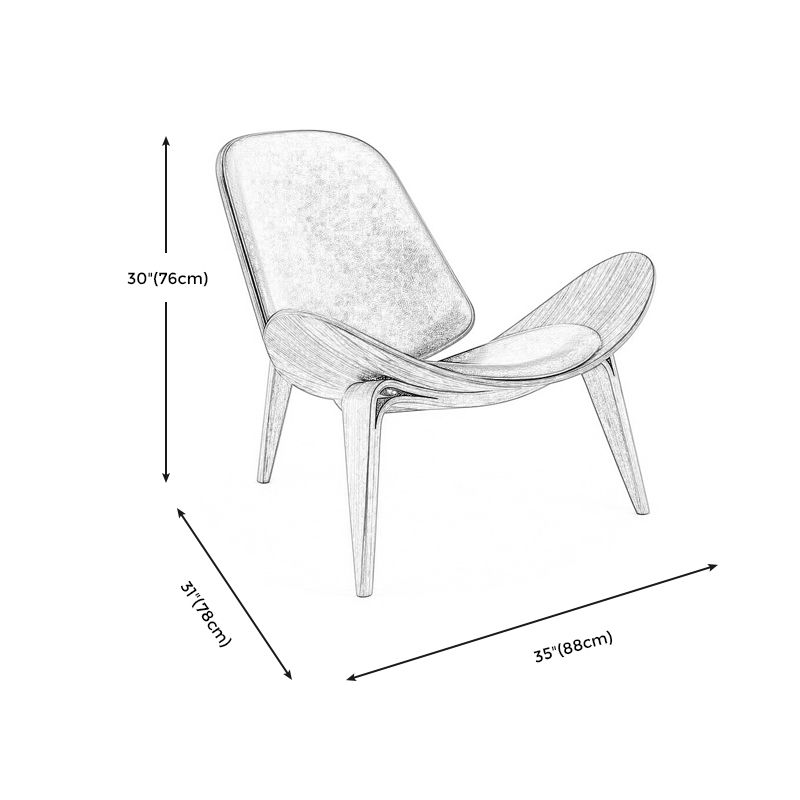 34.64" L x 30.70" W x 29.92" H Armless Side Chair Solid Wood Accent Chair