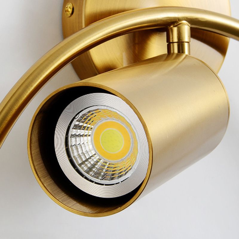 Nordic Metal Wall Light Circle 11" Wide LED Reading Wall Sconce for Living Room