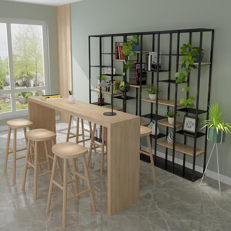 Rectangle Solid Wood Pub Dining Set 1/2/7 Pieces Modern Indoor  Pub Table Set