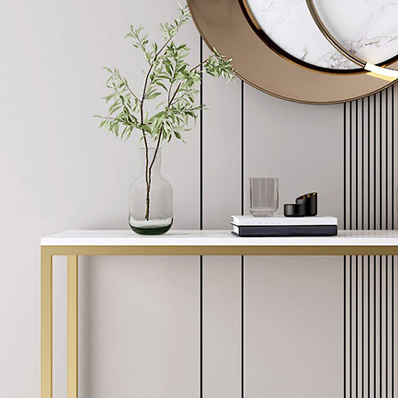 11.8 Inch Wide Console Table Rectangle Metal Contemporary End Table
