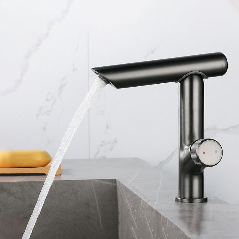 Modern Vessel Sink Bathroom Faucet Metal Knob Handle Vessel Faucet