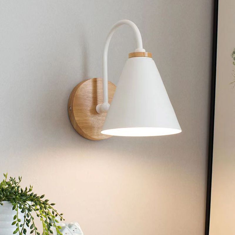 Metal Geometric Shape Wall Lights Industrial Style 1-Light Wall Light Sconce